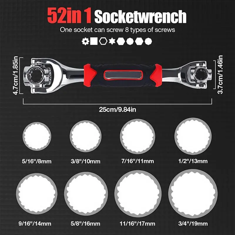 Sakerplus Universal Socket Wrench Tool Set - Image 7