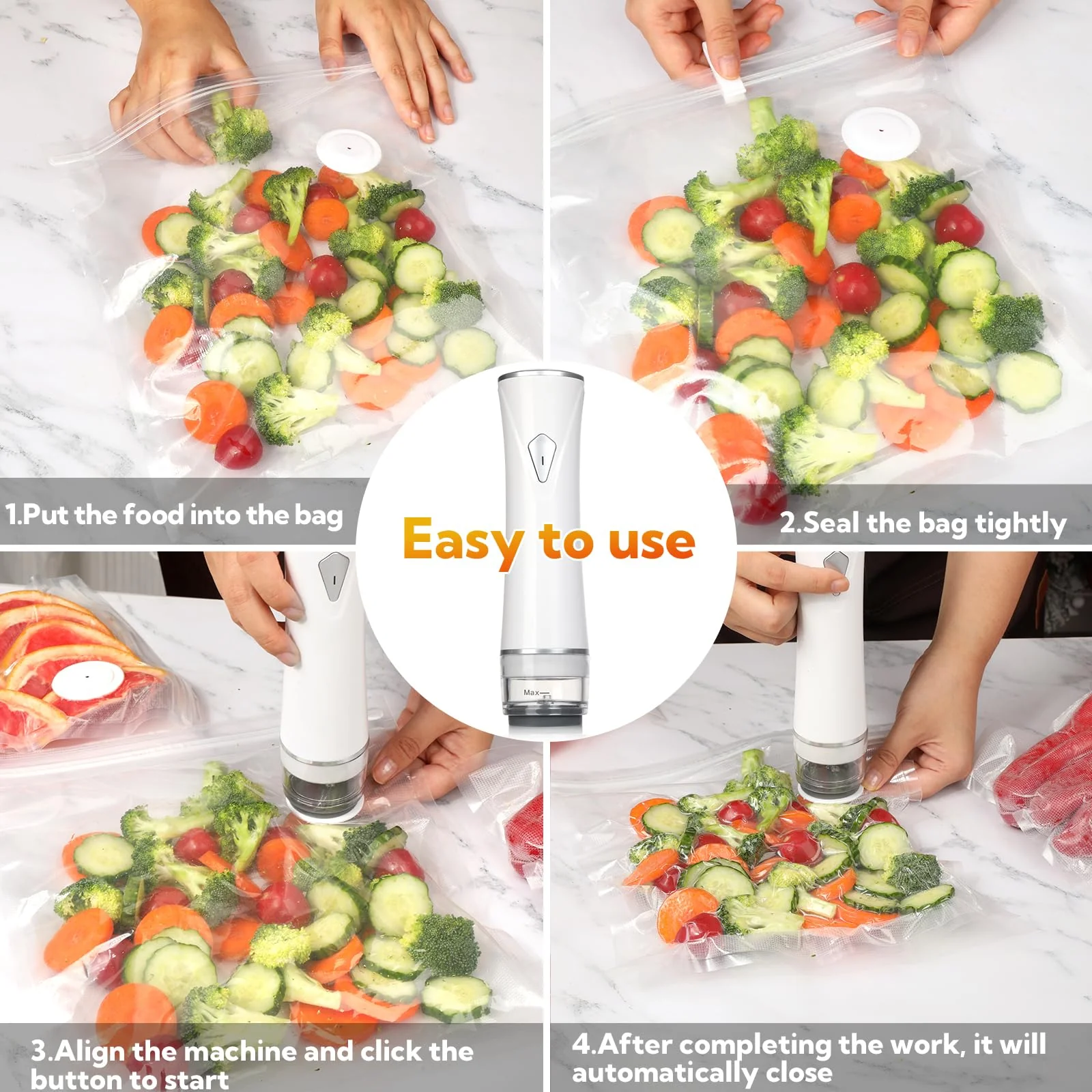 Sakerplus Vacuum Sealer with Reusable Bags - Image 15
