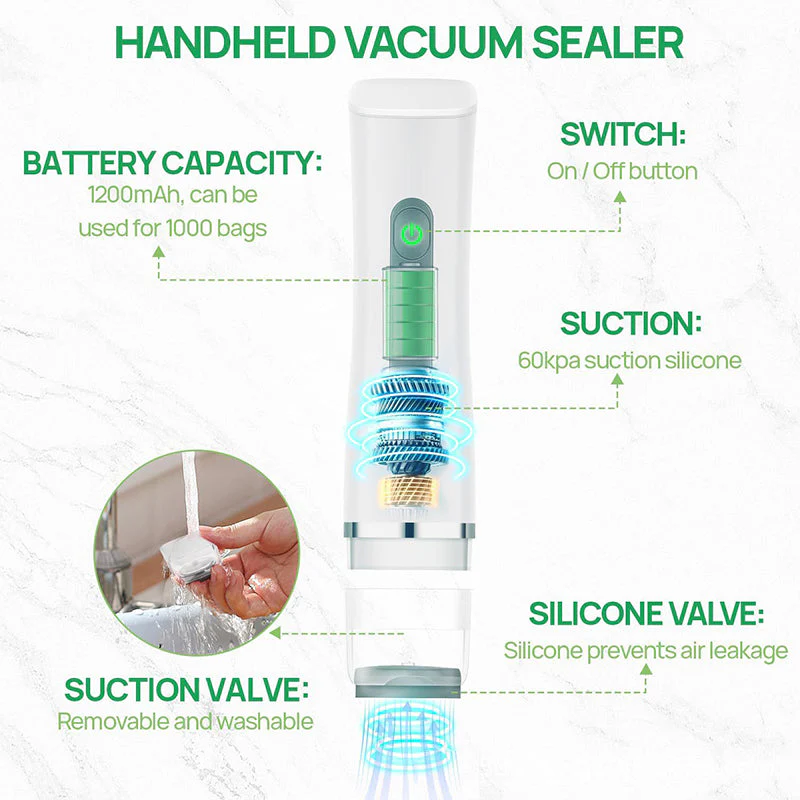 Sakerplus Vacuum Sealer with Reusable Bags - Image 8