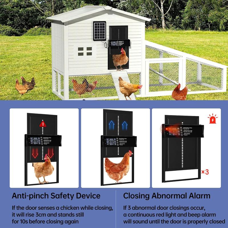 Sakerplus Waterproof Aluminum Alloy Solar Chicken House Door - Image 9