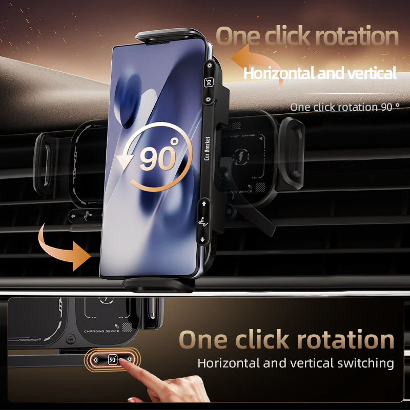 Sakerplus Wireless Charging Rotating Car Mount - Image 11