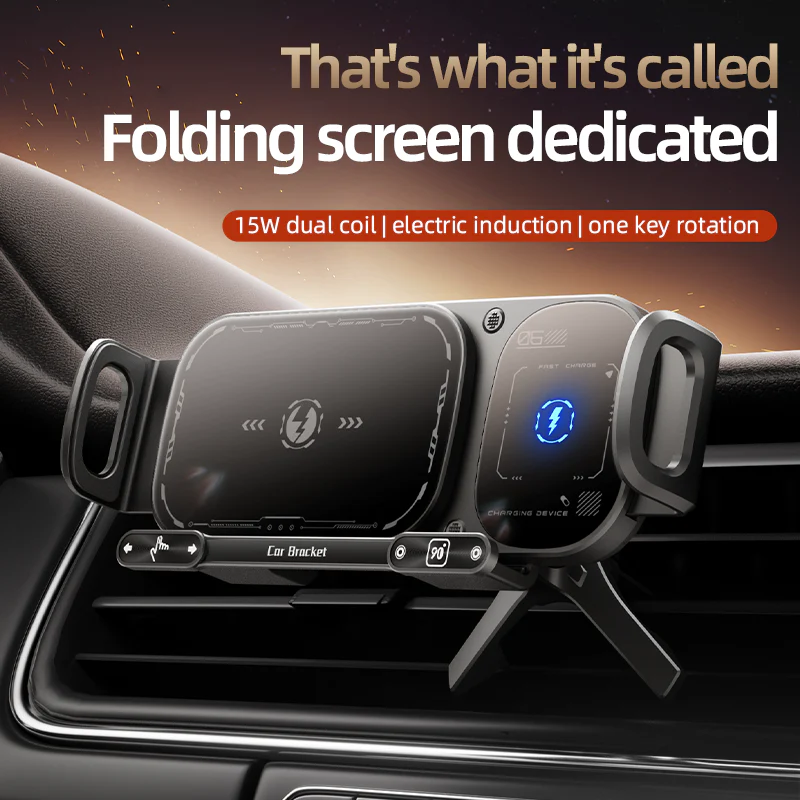 Sakerplus Wireless Charging Rotating Car Mount - Image 4