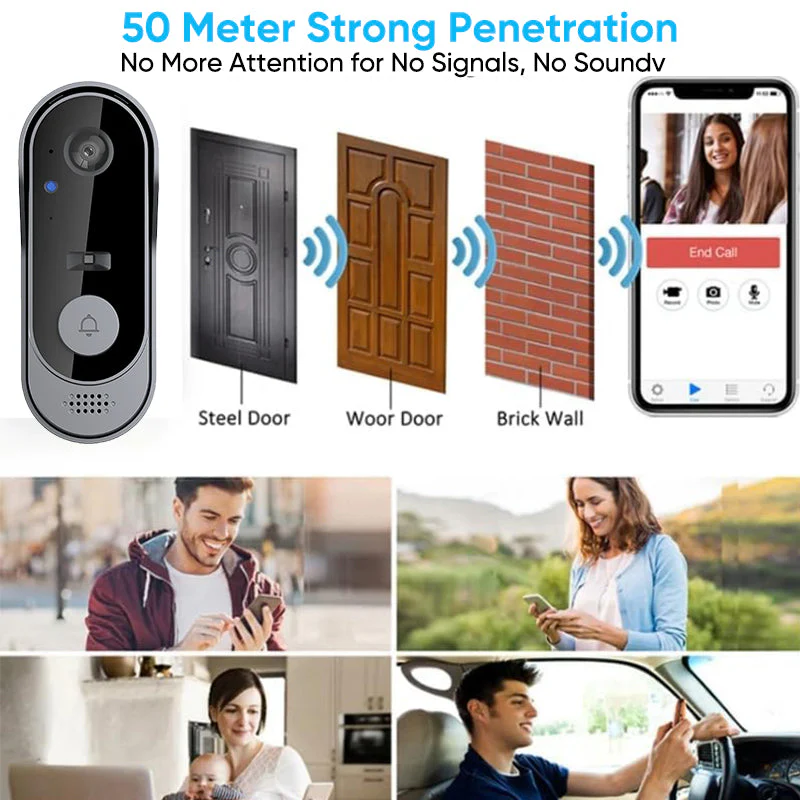 Sakerplus Wireless Video Doorbell Camera with Chime - Image 10