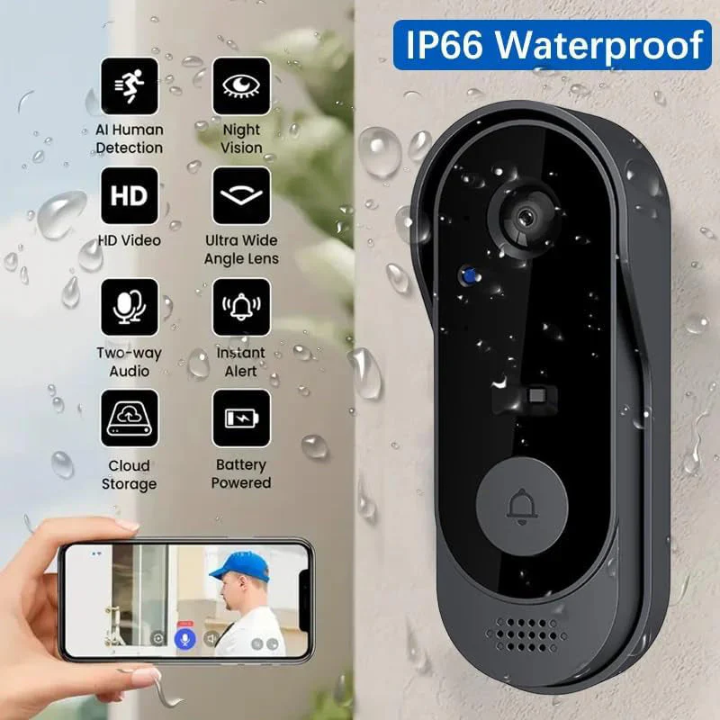 Sakerplus Wireless Video Doorbell Camera with Chime - Image 11