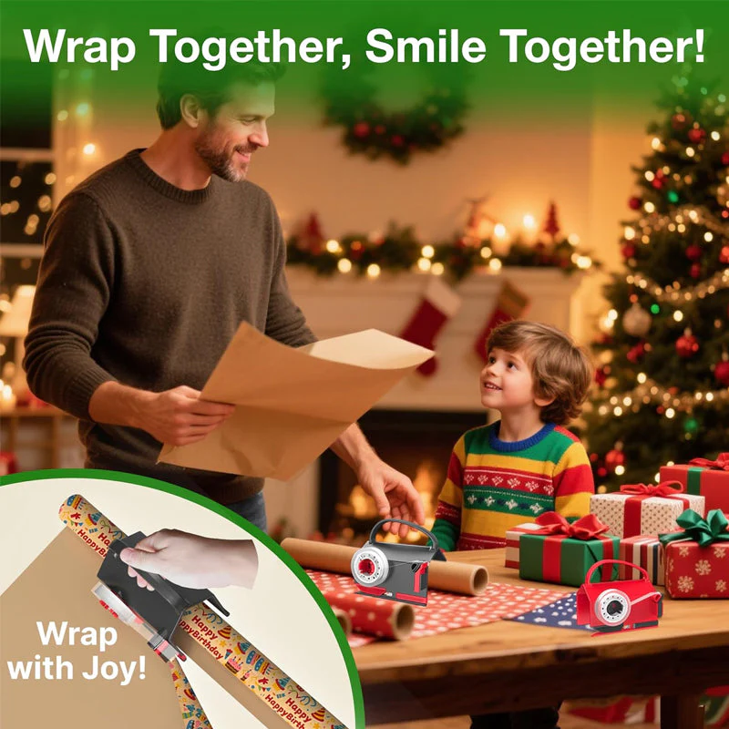Sakerplus Wrapping Paper Cutter And Dispenser Set - Image 7